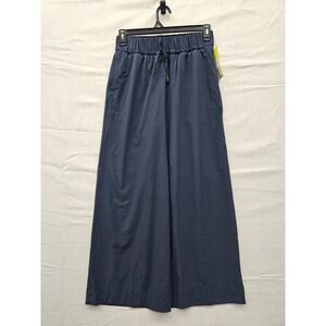 All in Motion Womens Wide Leg Pants Navy Blue UPF 50+ Size M Short 214037874